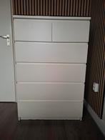 Ikea Malm ladekast 6 lades + glasplaat, Ophalen, Gebruikt, 100 tot 150 cm, 50 tot 100 cm