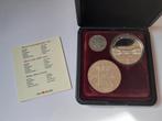 Nederland Zilverset Willem III & Wilhelmina in cassette, Koning Willem III, Zilver, Overige waardes, Verzenden