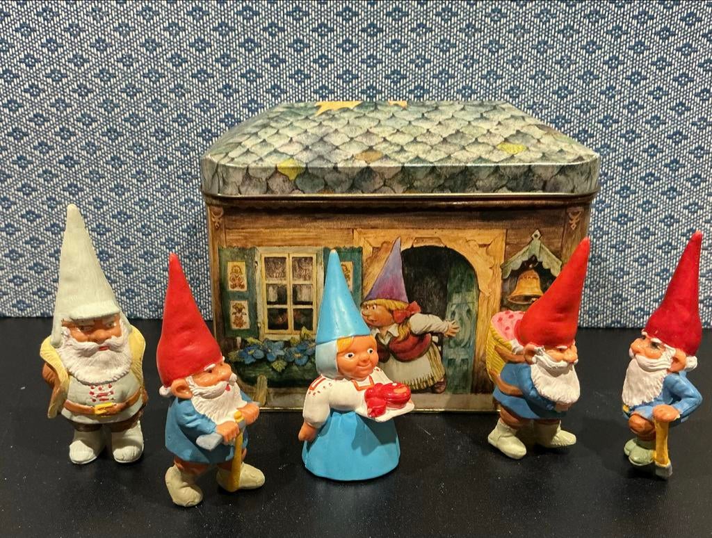 Rien Poortvliet Figuurtjes met Koekjestrommel, Verzenden, Gebruikt