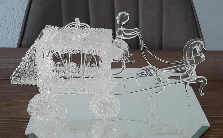 koets met koetsier van glas, Antiek en Kunst, Antiek | Glas en Kristal, Ophalen
