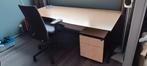 Verstelbaar bureau 200x80 cm met bureaustoel en ladeblok, Huis en Inrichting, Bureaus, Ophalen, In hoogte verstelbaar, Gebruikt