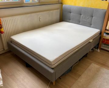 Bedframe 140x200 grey NO MATRESS & SLATTED FLOOR