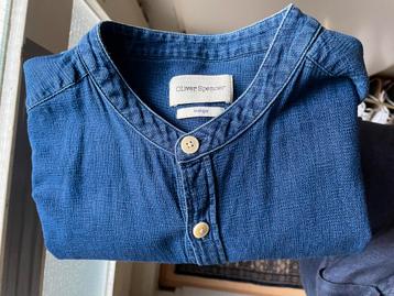 Oliver Spenser Grandad Shirt Kildale Indigo Rinse beschikbaar voor biedingen