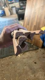 8 hardhouten hoekprofielen 16x16 mm, Ophalen, Zo goed als nieuw, Overige houtsoorten, Plank