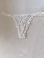 Luxe witte dames string met kant maat M, Ophalen of Verzenden, Wit, String