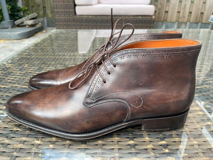 Santoni veterschoenen model 8664 maat 7,5 UK/41,5 EU, Kleding | Heren, Schoenen, Gedragen, Veterschoenen, Bruin, Ophalen of Verzenden