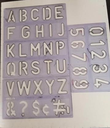 Helix letter en cijfer sjabloon 50mm beschikbaar voor biedingen