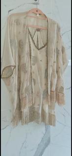 NKN NEKANE jurkje met kimono maat s/m nieuw, Maat 38/40 (M), Beige, Nieuw, Ophalen of Verzenden