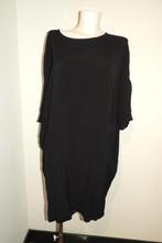 Annette Gortz zwarte jurk satijnen bies baggy look mt M