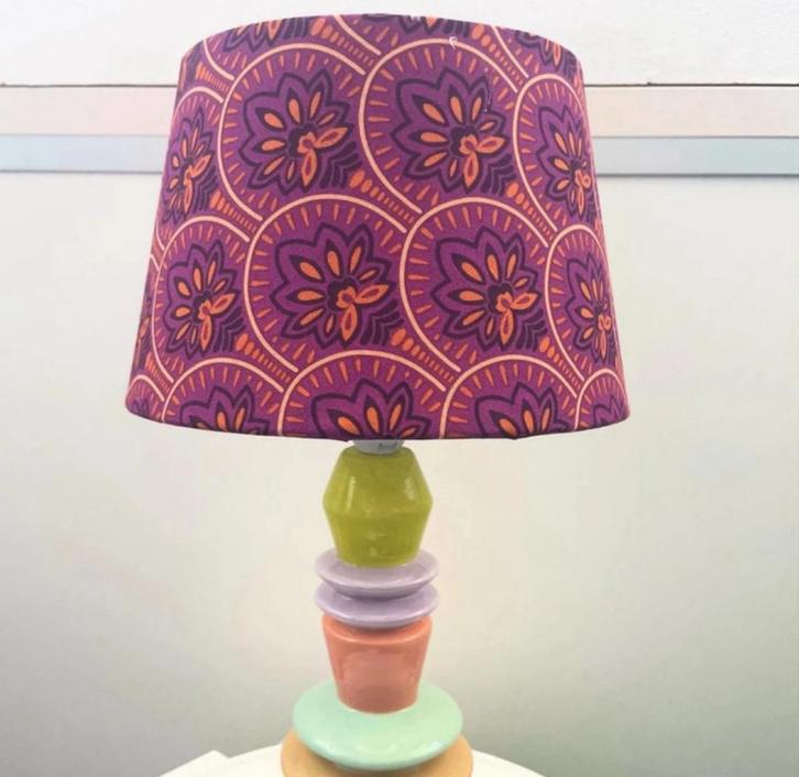 Super leuke lampenkap NIEUW retro en vintage stijl, Huis en Inrichting, Lampen | Tafellampen, Zo goed als nieuw, Minder dan 50 cm