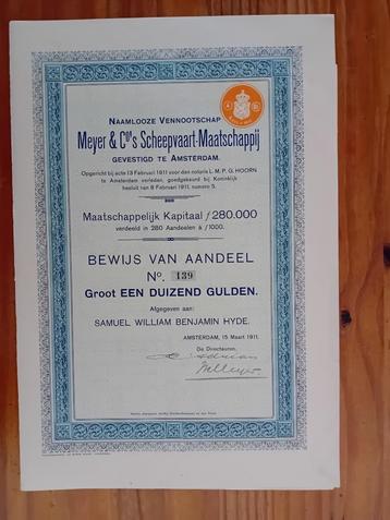 NV Meyer & Co's Scheepvaart Maatschappij - 1911 beschikbaar voor biedingen