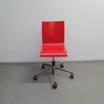 6x Ahrend 350 bureaustoel werkstoel - rood mulitplex zitting, Ophalen of Verzenden, Gebruikt, Zwart