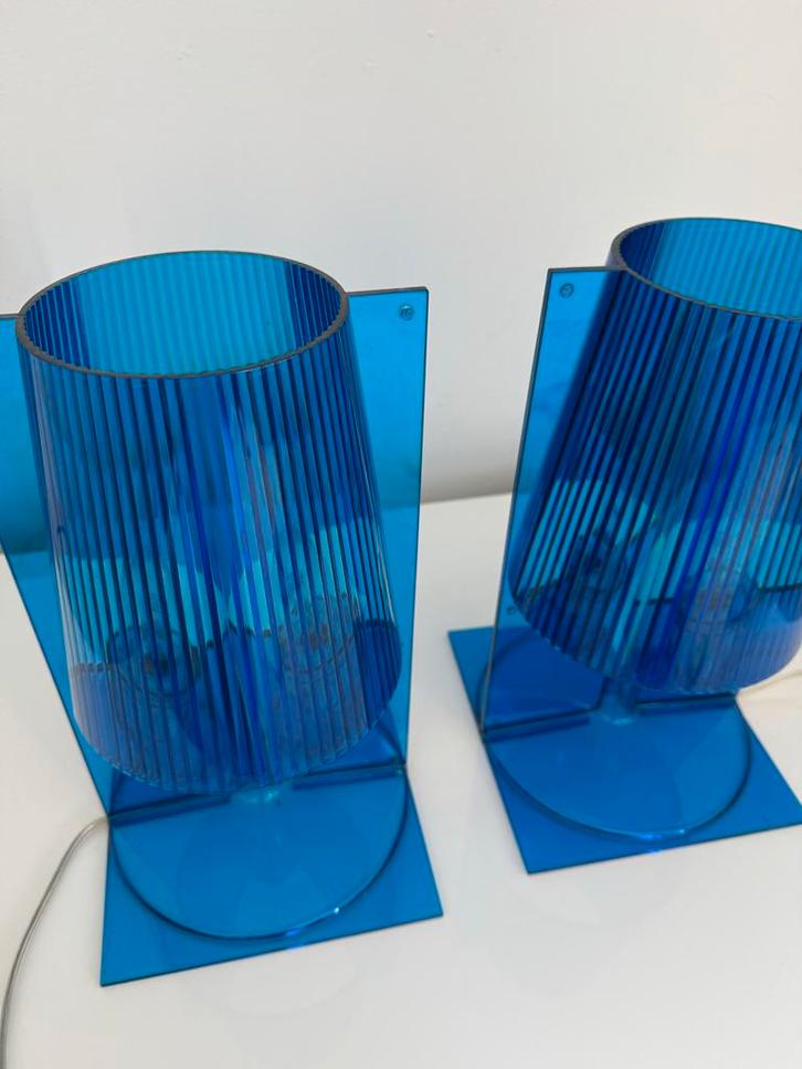 Kartell Take - Blauwe Lampjes - Set van 2, Huis en Inrichting, Lampen | Tafellampen, Zo goed als nieuw, Minder dan 50 cm, Kunststof