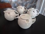 Theeservies 4 tea for one theepotjes wit, Huis en Inrichting, Keuken | Servies, Ophalen of Verzenden, Zo goed als nieuw, Overige stijlen