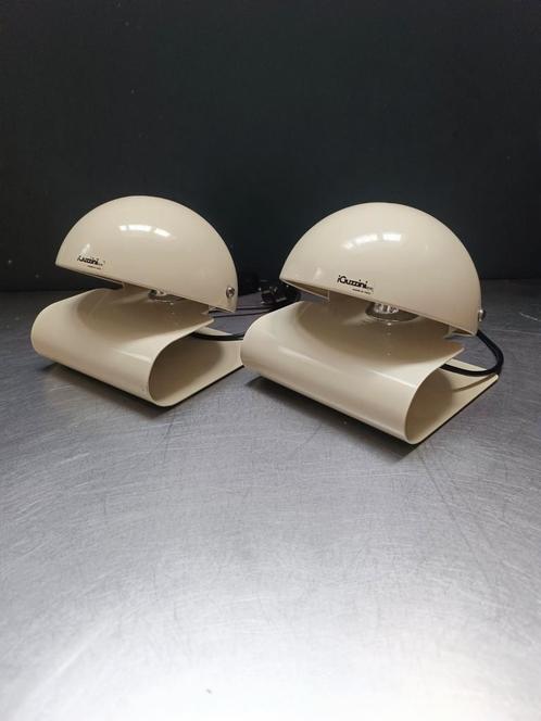 Set van 2 Guzzini Tafellampen Model Bugia 1975, Huis en Inrichting, Lampen | Tafellampen, Gebruikt, Minder dan 50 cm, Metaal, Ophalen of Verzenden