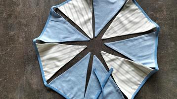 Vlaggenlijntje lichtblauw/wit (plm. 2.20 m.) beschikbaar voor biedingen