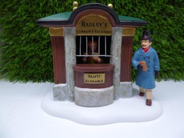 Department 56 Kerstdorp  Hadley,s currency exchange beschikbaar voor biedingen