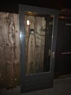 Hardhouten buitendeur. 92.5x211cm. Dubbelglas., Doe-het-zelf en Verbouw, Deuren en Horren, Ophalen, Gebruikt, 80 tot 100 cm, Buitendeur