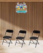 Klapstoelen huren | zwart | stevig & comfortabel, Ophalen, Zo goed als nieuw, Overige