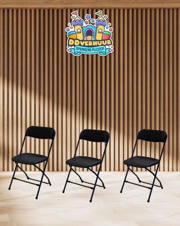 Klapstoelen huren | zwart | stevig & comfortabel beschikbaar voor biedingen