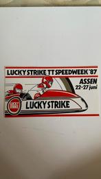 Leuke oude sticker.  TT ASSEN 1987.   LUCKY STRIKE., Motoren