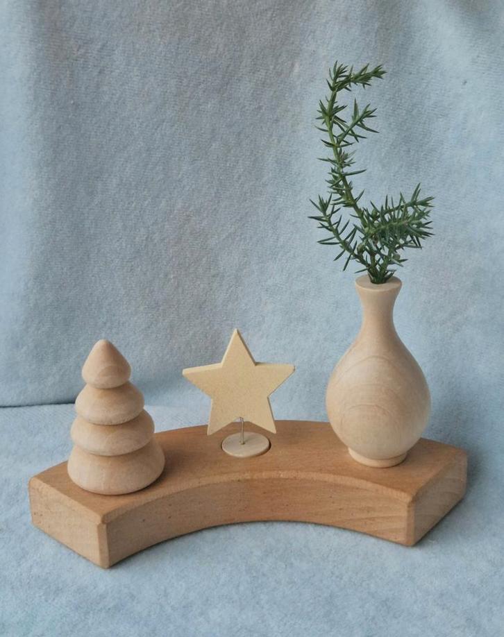 Jaarring steker kerst Vrije School kerstboom ster vaasje, Huis en Inrichting, Woonaccessoires | Kandelaars en Kaarsen, Nieuw, Minder dan 25 cm