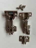 Ikea Scharnieren - Set van 2, Doe-het-zelf en Verbouw, Hang- en Sluitwerk, Ophalen of Verzenden, Gebruikt, Rvs, Scharnier
