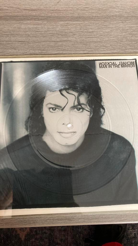 Man the mirror van Michael Jackson stereo 45 picture disc, Cd's en Dvd's, Vinyl | Pop, Zo goed als nieuw, 1980 tot 2000, Overige formaten