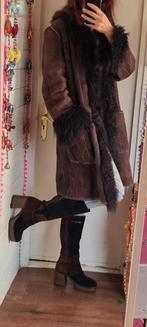 Vintage patchwork Afghaanse lammycoat Penny Lane sheepskin, Kleding | Dames, Jassen | Winter, Bruin, Maat 42/44 (L), 🤎 Vintage 🐑