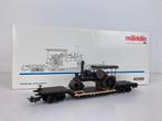 Märklin 46189 - Diepe Platte Wagon met Stoomwals - DR, -, -, Nieuw, Ophalen of Verzenden