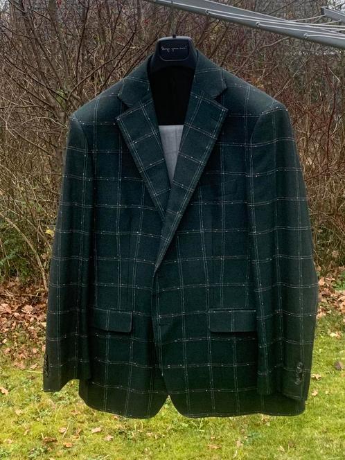 Groen katoenen Colbert en pantalon maatpak ong. 54, Kleding | Heren, Kostuums en Colberts, Zo goed als nieuw, Groen, Verzenden