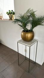 Side table-Q marmer goud ijzer IMYOGI, Huis en Inrichting, Woonaccessoires | Zuilen en Pilaren, Zo goed als nieuw, Ophalen