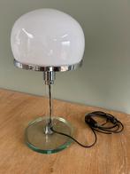 Originele Metalarte Valentino tafellamp / Bauhaus design, Huis en Inrichting, Ophalen of Verzenden, Gebruikt, Glas, Minder dan 50 cm