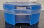 tupperware koektrommel, vensterdoos blauw, Huis en Inrichting, Keuken | Tupperware, Ophalen of Verzenden, Zo goed als nieuw, Blauw