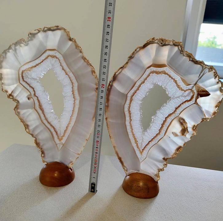 Agaat Schijf op Standaard, Verzamelen, Mineralen en Fossielen, Ophalen of Verzenden