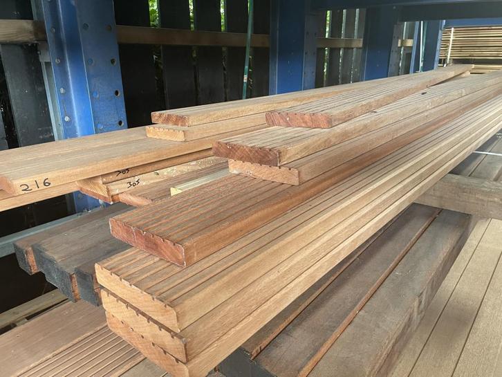 Restpartij Hardhouten vlonderdelen 180 cm, Tuin en Terras, Terrasdelen en Vlonders, Nieuw, Hout, Ophalen of Verzenden