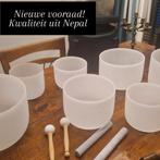 Kristallen klankschalen set uit Nepal, Muziek en Instrumenten, Percussie, Ophalen of Verzenden, Zo goed als nieuw, Melodische percussie