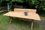 prachtige grote boomstam tuinset : tuintafel en bank  220 cm, Ophalen, 5 zitplaatsen, Onbekend, Nieuw