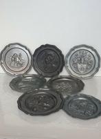 2310)Diverse tinnen 7 wandborden, Antiek en Kunst, Antiek | Tin, Ophalen of Verzenden