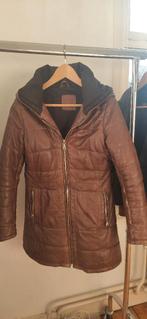 Gevoerde leren jas, Ophalen of Verzenden, Gedragen, Maat 36 (S), Bruin