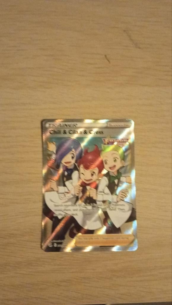 Zeldzame Chill & Cilan & Cress Trainer kaart, Ophalen, Zo goed als nieuw, Losse kaart, Foil