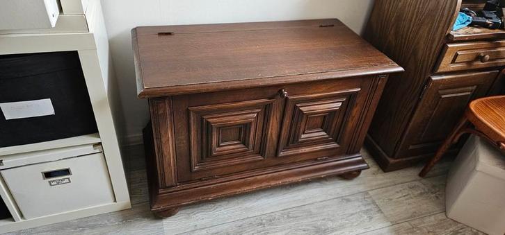 Houten Opbergkist dekenkist, Huis en Inrichting, Kasten | Dressoirs, Eikenhout, Ophalen
