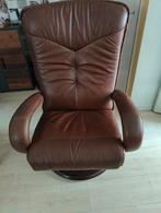 Relax stoel met benensteun, Ophalen of Verzenden, Gebruikt, Leer