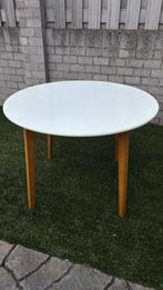 Jysk wit ronde tafel, Huis en Inrichting, Rond, Ophalen of Verzenden, Zo goed als nieuw, 75 cm of meer