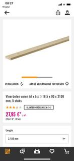 5 Vloerdelen vuren 18,5 x 90 x 2100 HornBach, Nieuw, Ophalen