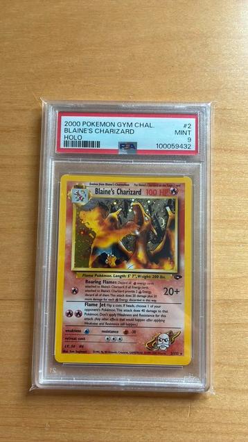 2/132 - Blaine’s Charizard - HOLO - PSA 9 beschikbaar voor biedingen
