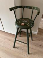 Hoge houten kinder junior stoel - groen - Kibofa, Ophalen, Meegroeistoel