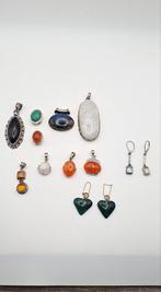 Lot zilveren edelstenen hangers., Verzenden, Zo goed als nieuw