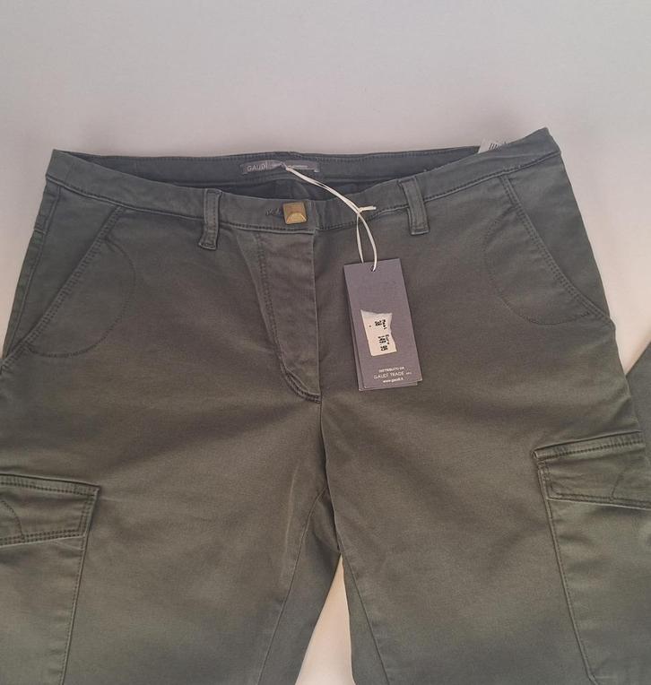 Lange skinny dames (cargo) broek, Gaudi, 38, NIEUW, Kleding | Dames, Broeken en Pantalons, Nieuw, Maat 38/40 (M), Groen, Lang