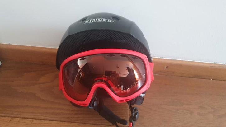 Sinner Skihelm met Ski Bril - Maat M, Sport en Fitness, Skiën en Langlaufen, Gebruikt, Overige typen, Skiën, Overige merken, Minder dan 100 cm